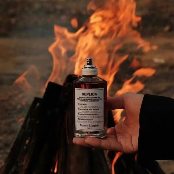 Maison Margiela Replica By the Fireplace 100ml Fireplace Firelight fragrance bottle with warm woody notes, smoky fireplace inspiration, available at BGD Fragrance wholesale and retail platform.