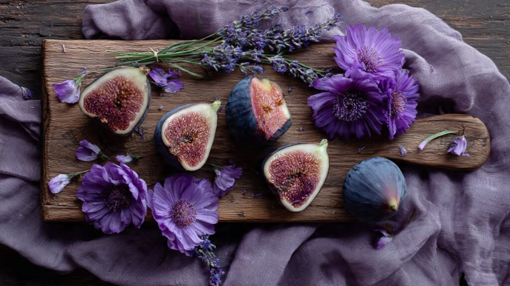 BAOGODA fig-scented perfume inspiration: fresh figs, lavender and purple flowers for Mediterranean summer fragrance