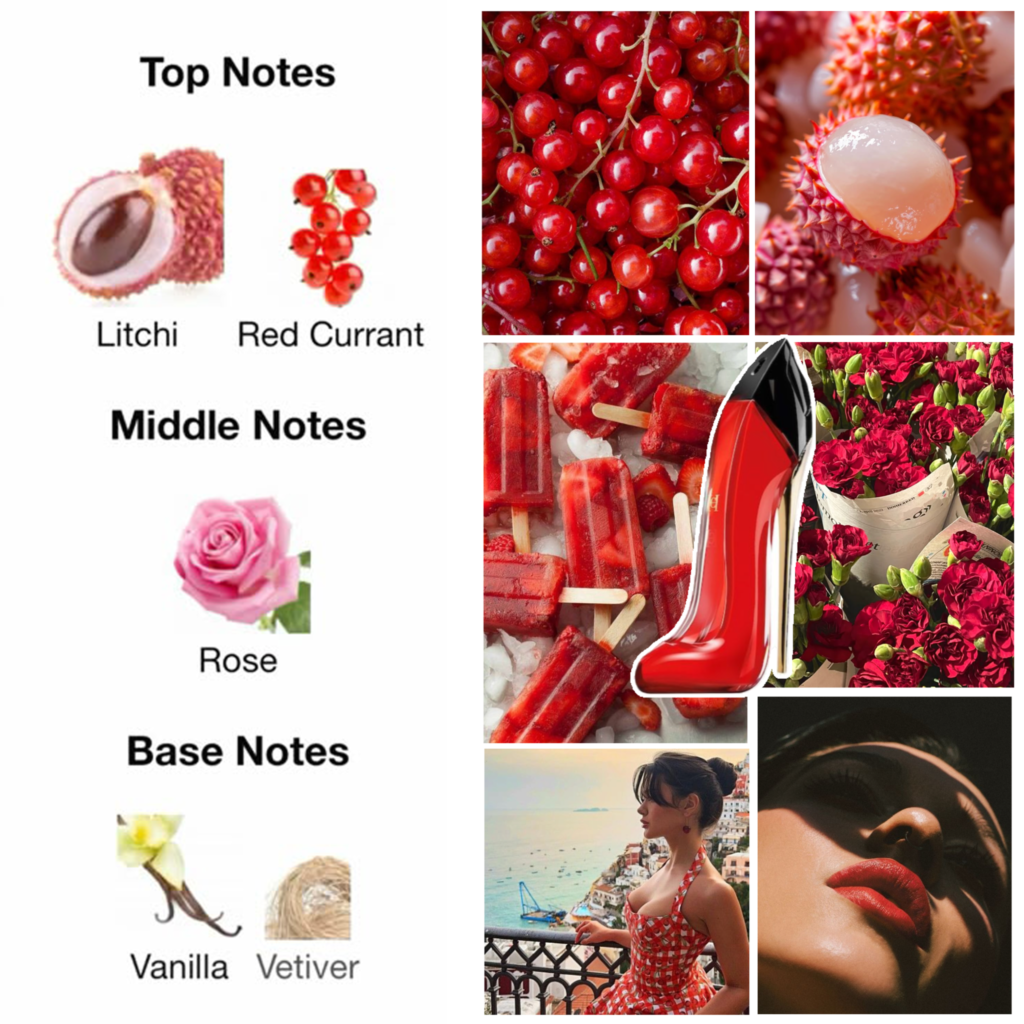 Carolina Herrera Very Good Girl 1.7 oz Eau de Parfum is a bright and vibrant fragrance that begins with lychee and red currant notes, showcasing confidence, elegance, and feminine charm.