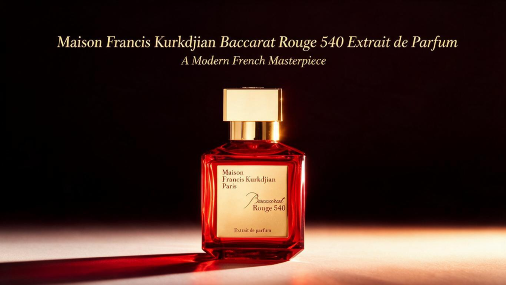 Maison Francis Kurkdjian Baccarat Rouge 540 Extrait de Parfum 70ml representing a modern French luxury fragrance masterpiece