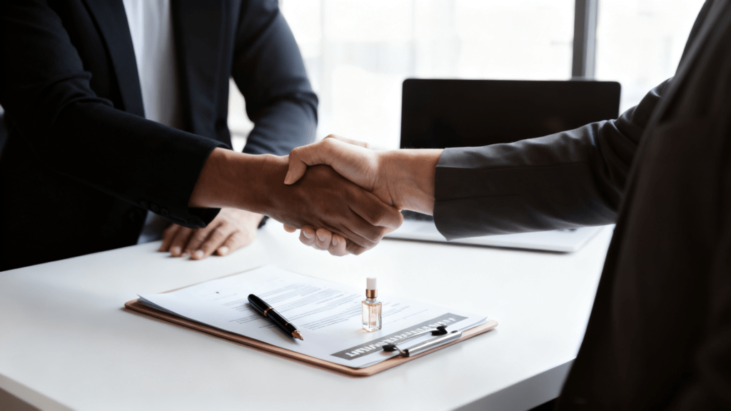 Wholesale fragrance supplier and retailer business partnership