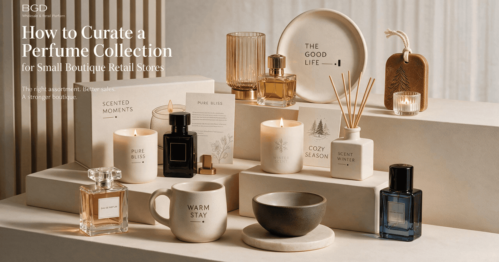 Perfume collection for small boutique retail stores