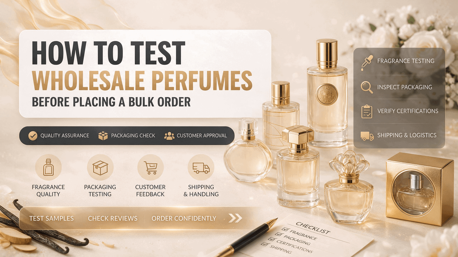 Test wholesale perfumes before placing a bulk order