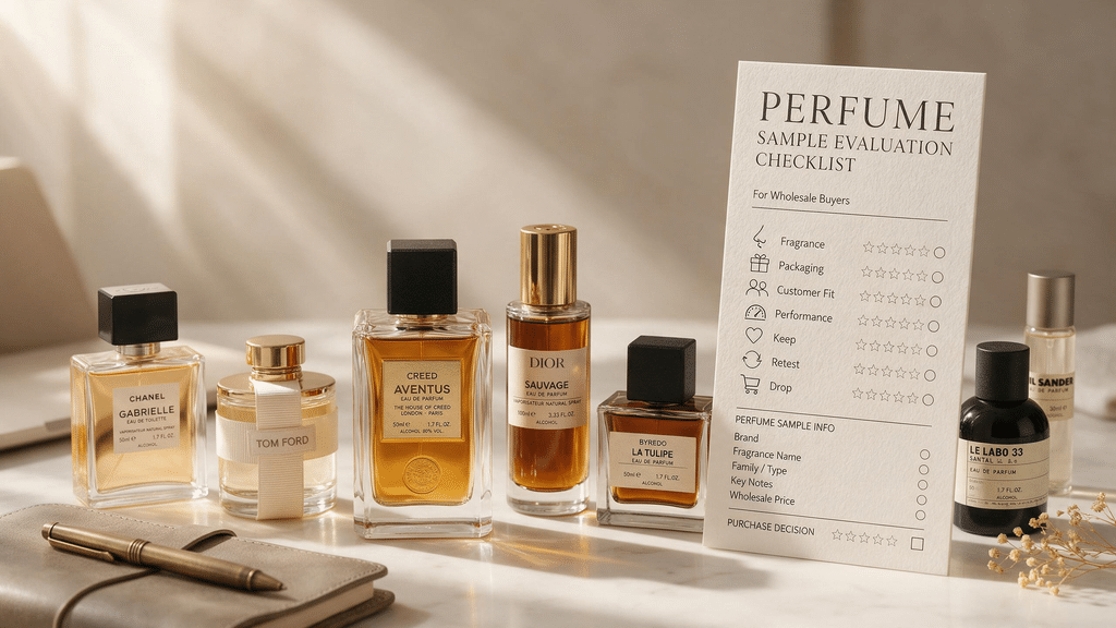 Perfume sample evaluation checklist for wholesale buyers