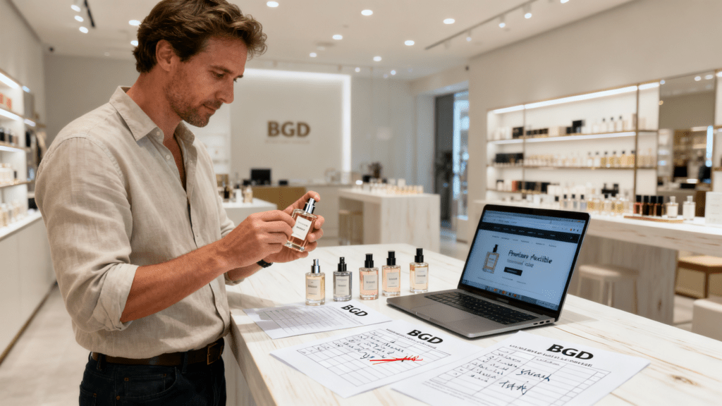 Testing wholesale perfumes before placing a larger order
