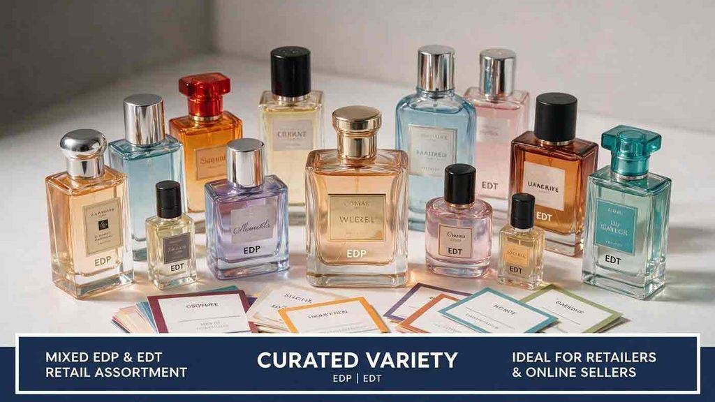 Mixed EDP and EDT fragrance assortment for perfume retailers